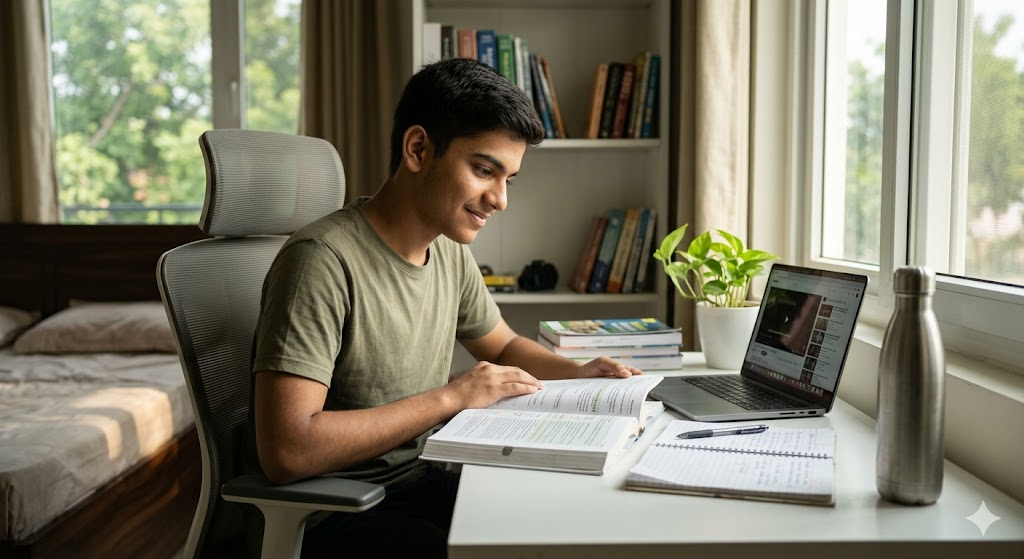 Student learning at home